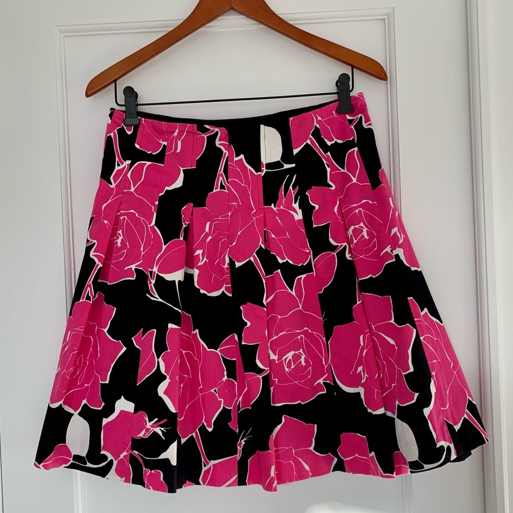 Helene Berman - Hot Pink Floral Skirt - Size 6